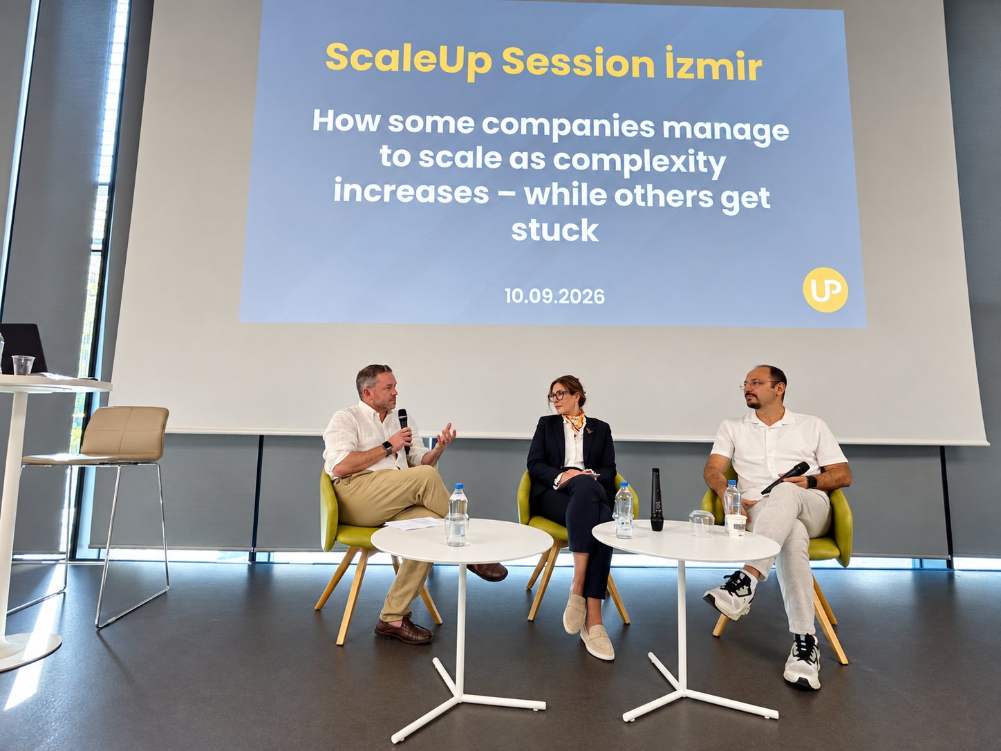 Baglan Rhymes on a panel at ScaleUp Session İzmir